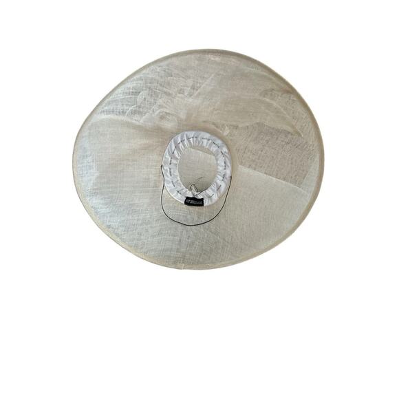 Wide Brim Sinamay Hat Church Kentucky Derby Carriage Tea Wedding Champagne NICE! main image 7